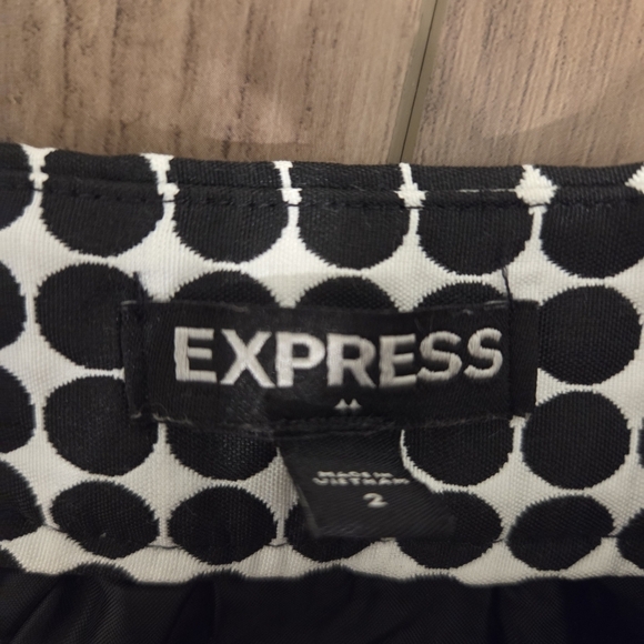 Express Polka Dot Mini Circle Skirt With Pockets Size 2 26" Waist - Picture 6 of 7